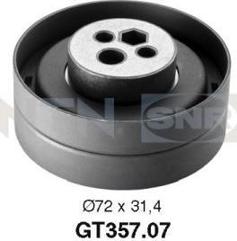 Натяжной ролик (натяжитель) ремня ГРМ NTN / SNR. Артикул GT357.07