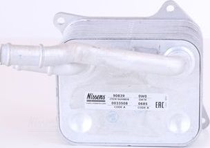 Радиатор масляный (маслоохладитель) для двигателя Nissens (алюминий) для Audi A8 II (D3) 2006-2010. Артикул 90839