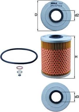 Масляный фильтр Mahle. Артикул OX 68D