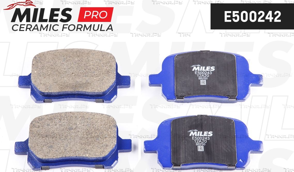 Тормозные колодки Miles (Керамика) передние для Lexus ES I 1996-1997. Артикул E500243