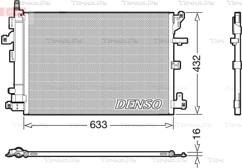 Радиатор кондиционера (конденсатор) Denso для Volvo XC90 I 2002-2014. Артикул DCN33012