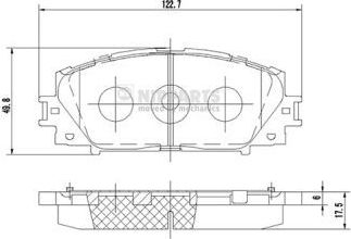 Тормозные колодки Nipparts. Артикул N3602127