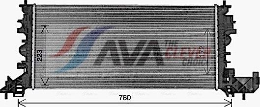 Радиатор охлаждения двигателя AVA ** CLEVER FIT ** для Opel Astra K 2015-2026. Артикул OL2703