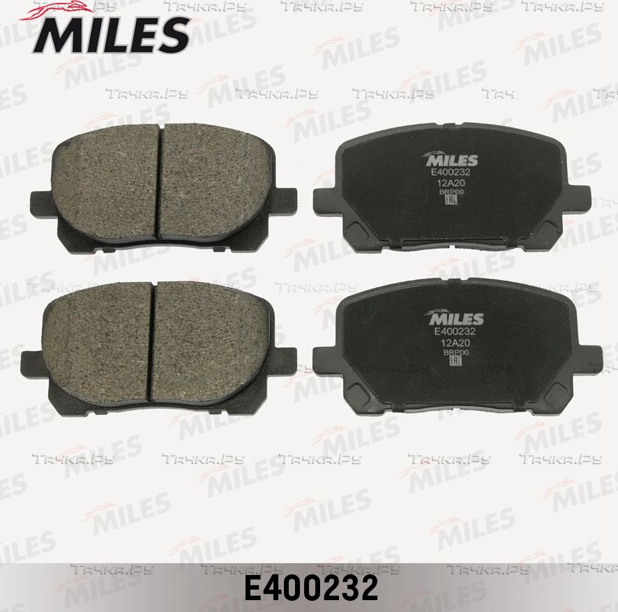 Тормозные колодки Miles (Low-Metallic) передние для Toyota Ipsum II (M20) 2001-2010. Артикул E400232