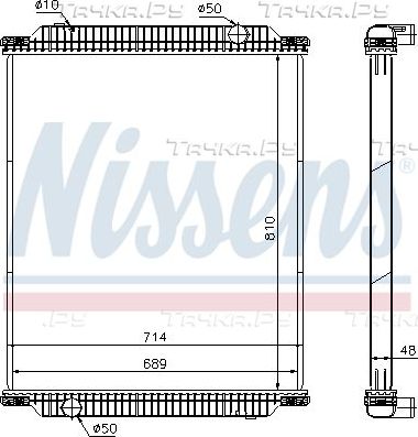 Радиатор охлаждения двигателя Nissens. Артикул 672570