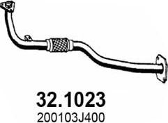 Глушитель (труба приемная) Asso передний для Nissan Primera P11 1996-2002. Артикул 32.1023
