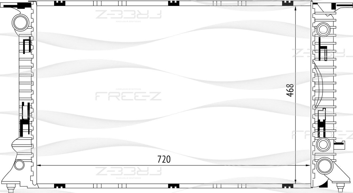 Радиатор AUDI Q5 08 (Free-Z). Артикул KK0107