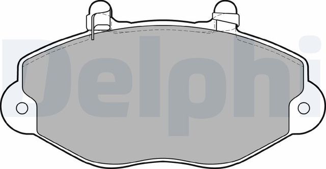 Тормозные колодки Delphi (Low-Metallic) передние для Ford Transit V 1994-2000. Артикул LP1418