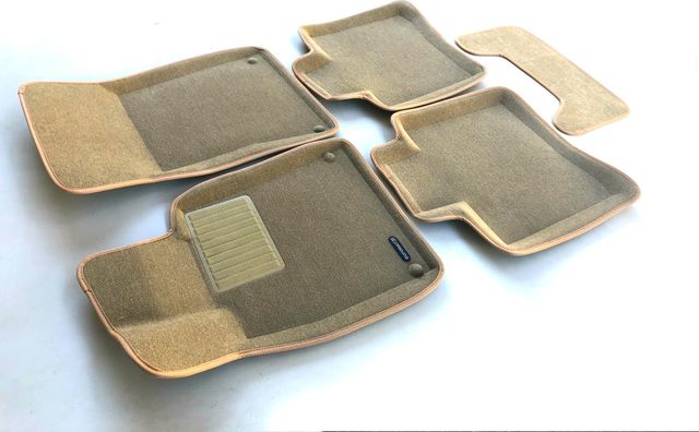 Коврики текстильные Euromat 3D Business для салона Mercedes-Benz S-Класс W222 2014-2026 Коричневые. Артикул EMC3D-003515T