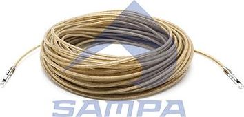 Трос тента таможенный 6 мм, 40 м с наконечниками Sampa. Артикул 096.4256