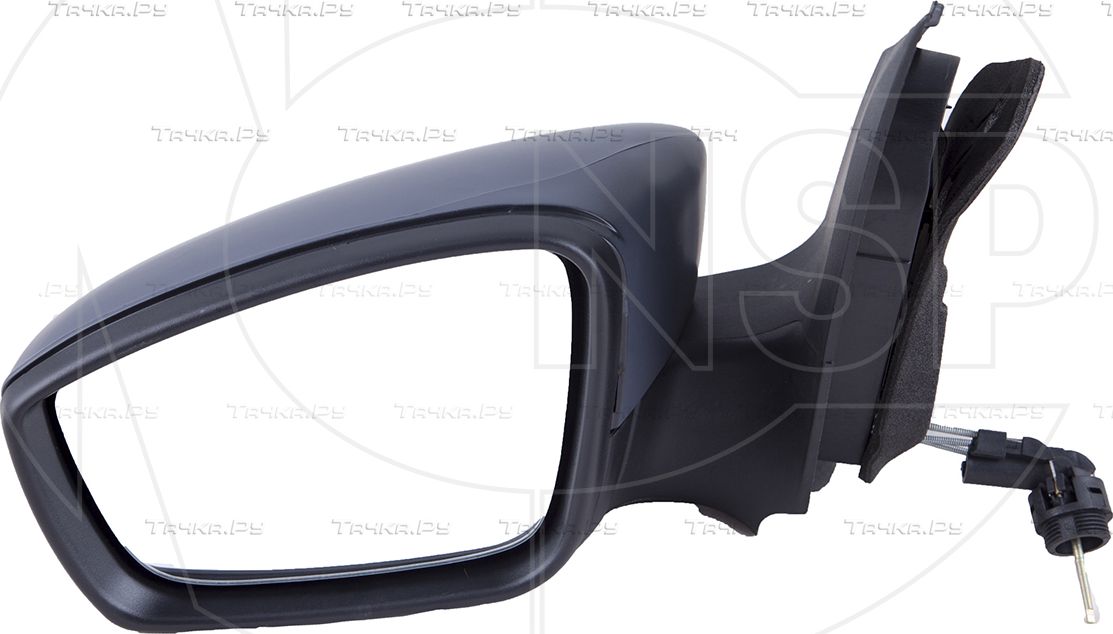 Зеркало наружное L (механическое) VW Polo Sedan 2010-> NSP NSP086RU857507N9B9. Артикул NSP086RU857507N9B9