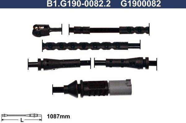 Датчик износа тормозных колодок  Galfer. Артикул B1.G190-0082.2