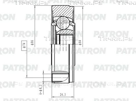 Крестовина карданного вала Patron. Артикул PCV2182
