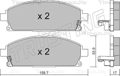 Тормозные колодки Trusting для Nissan Pathfinder R50 1997-2004. Артикул 421.1