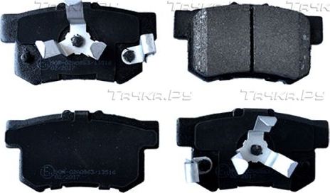 Тормозные колодки ASAM задние для Honda FR-V 2004-2009. Артикул 55411