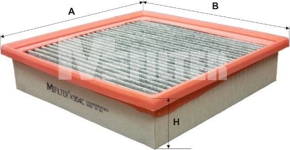 Салонный фильтр MFilter для Volvo  FM7 1998-2001. Артикул K 954C