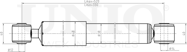 Амортизатор подвески (Unio). Артикул SAB-10445