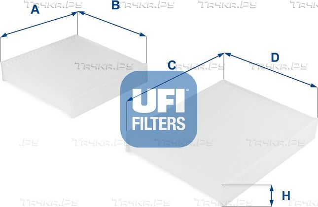 Салонный фильтр UFI для ГАЗ Соболь 2005-2013. Артикул 53.143.00