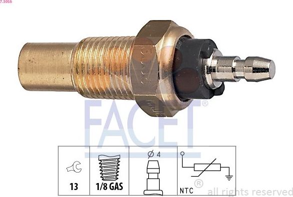 Датчик температуры охлаждающей жидкости Facet Made in Italy - OE Equivalent для Mazda RX-7 II (FC) 1985-1989. Артикул 7.3068