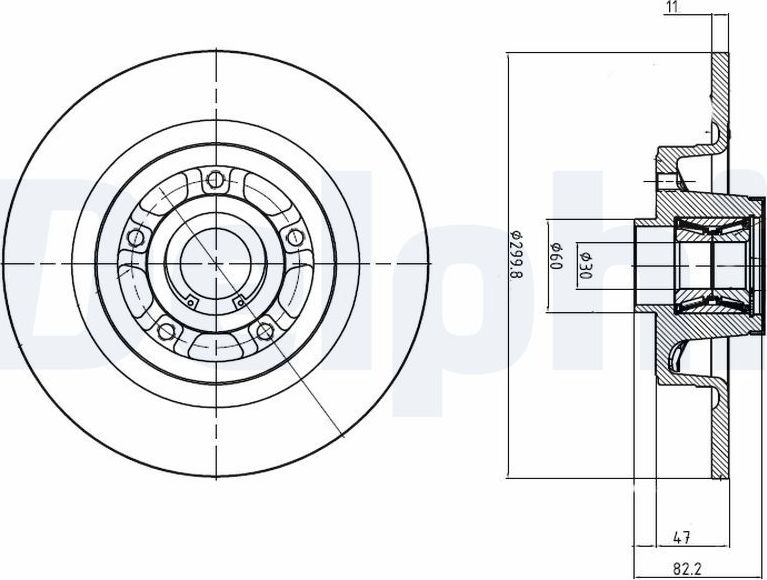 Тормозной диск Delphi. Артикул BG9023RS