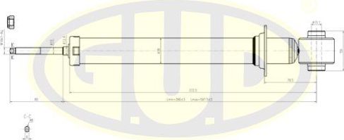 Амортизатор G.U.D.. Артикул GSA341841