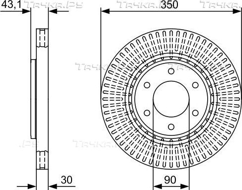 Тормозной диск Bosch. Артикул 0 986 479 V51