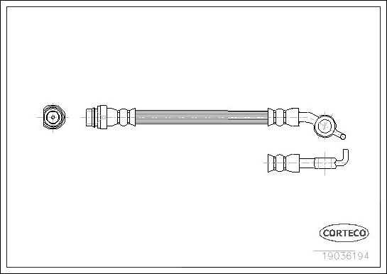 Тормозной шланг Corteco. Артикул 19036194