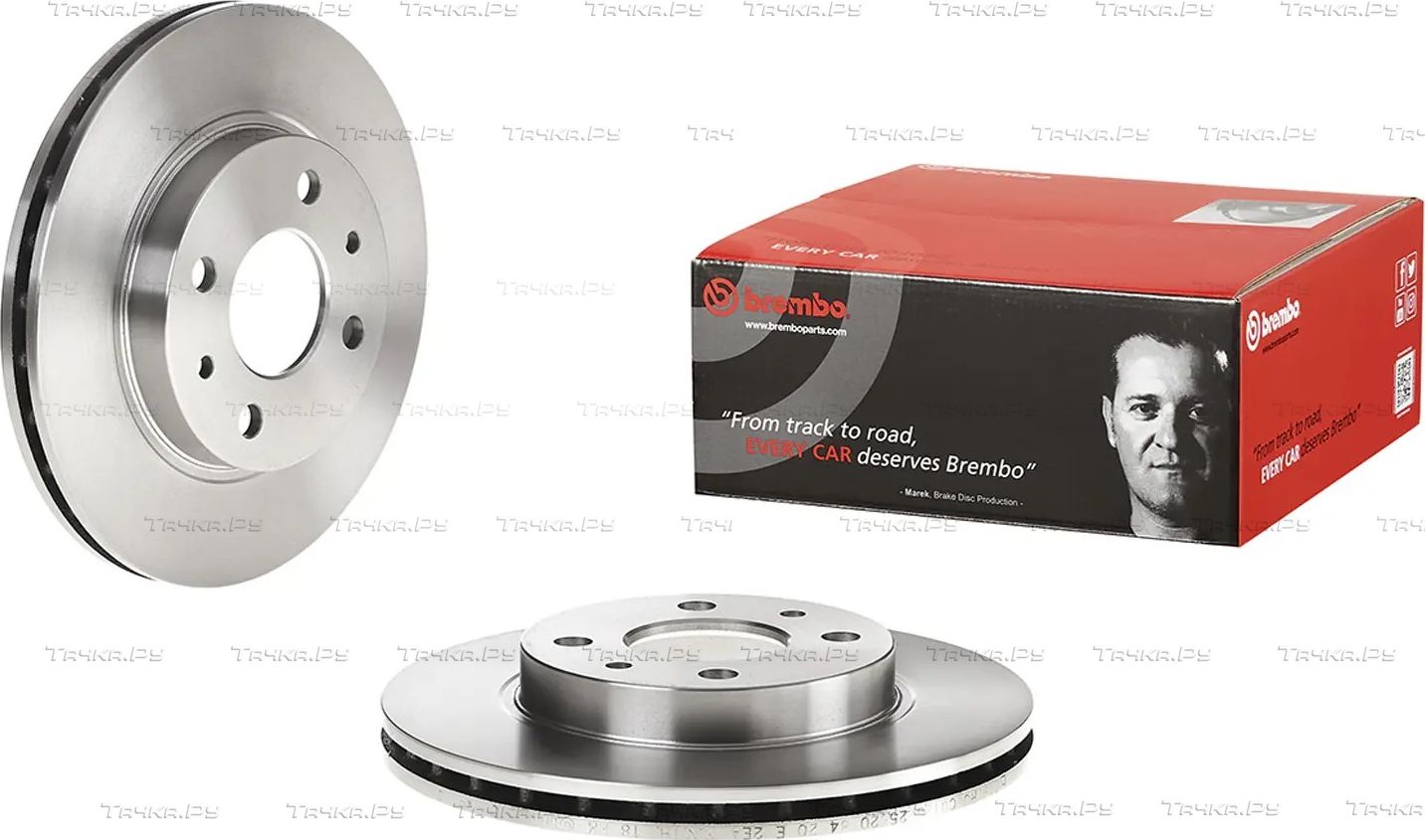 Тормозной диск Brembo передний для Lada Priora I 2009-2018. Артикул 09.8894.14