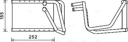 Радиатор отопителя (печки) AVA для Hyundai Santa Fe III 2012-2018. Артикул HY6438
