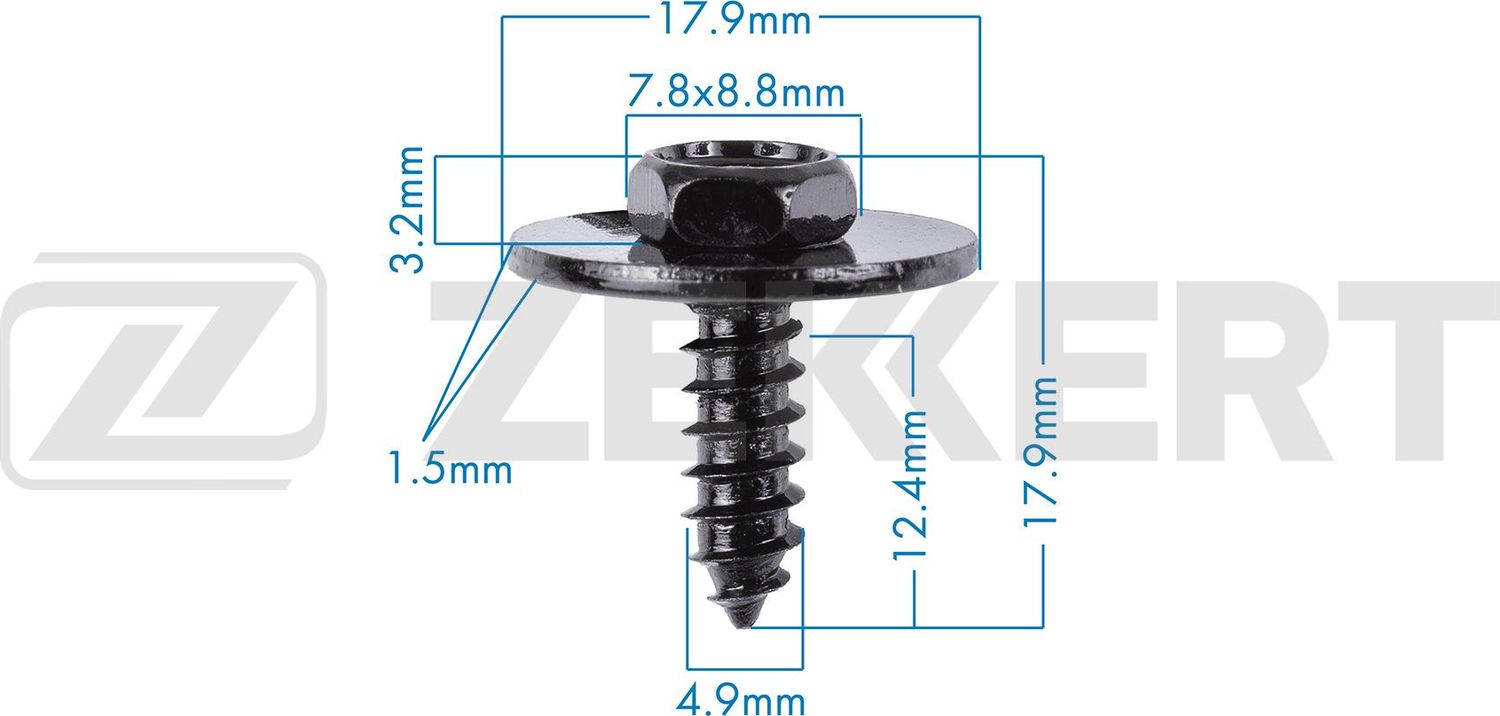 Саморез VAG (миним. кол-во заказа 10 шт) Zekkert (Металл). Артикул BE-3688
