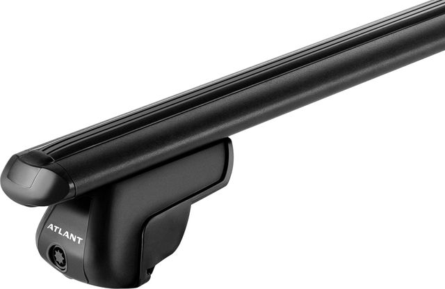 Багажник на интегрированные рейлинги Атлант (тип D) для Chery Tiggo 4 PRO 2022-2025 (Аэродинамические дуги ЧЕРНЫЕ). Артикул 8811-6029