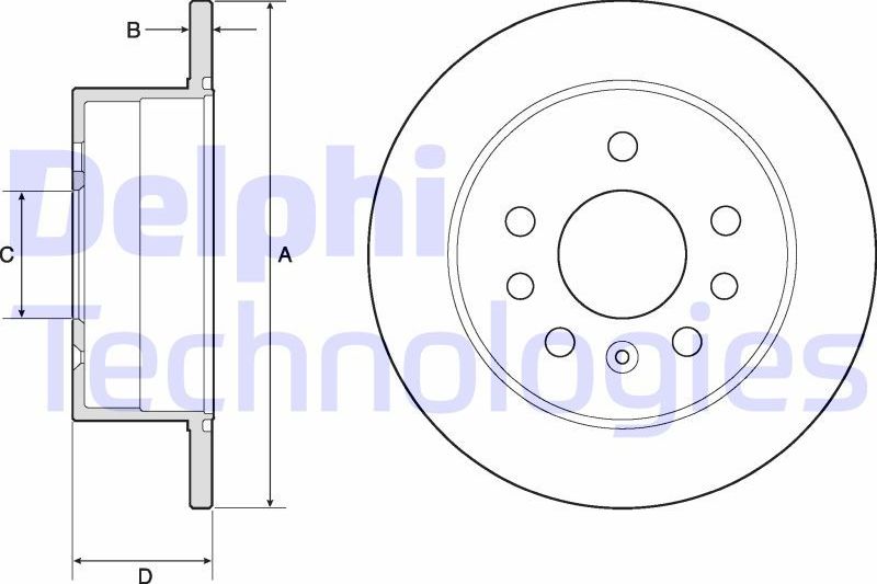 Тормозной диск Delphi. Артикул BG2879