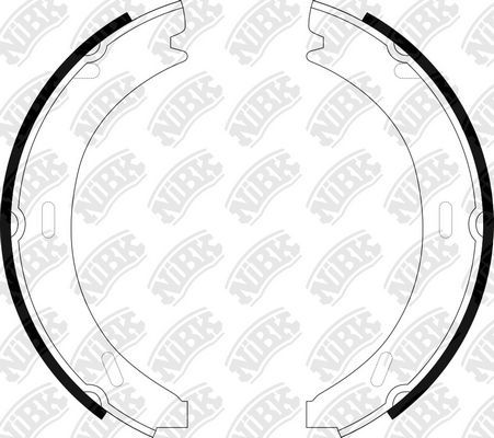 Тормозные колодки (стояночная тормозная система) NiBK. Артикул FN0536