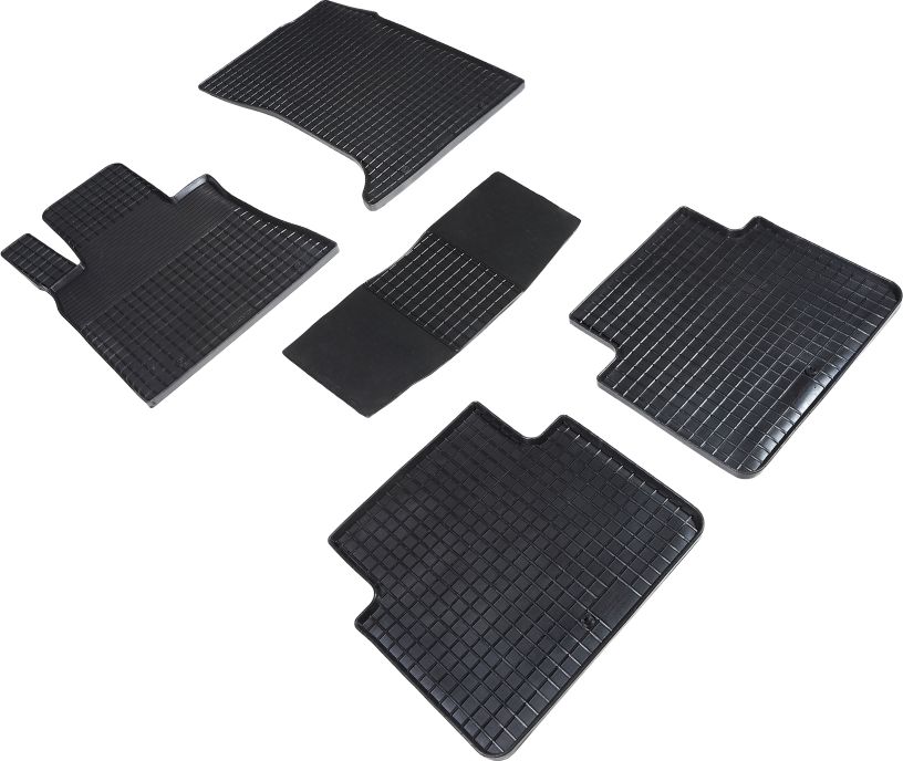 Коврики резиновые Seintex с узором сетка для салона Genesis G80 2017-2020. Артикул 90727