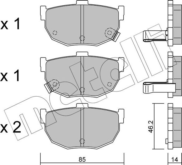 Тормозные колодки Metelli. Артикул 22-0362-0