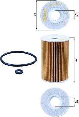 Масляный фильтр Mahle. Артикул OX 135/1D