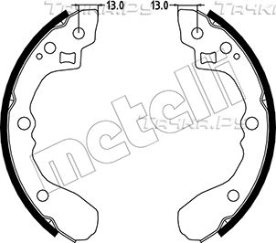 Тормозные колодки Metelli задние для Kia Rio I 2000-2005. Артикул 53-0220