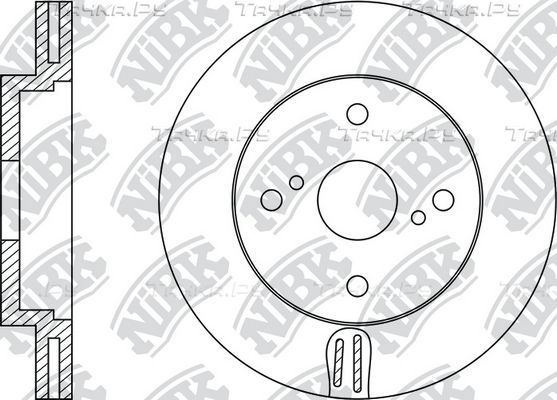 Тормозной диск NiBK передний для Toyota Corolla E120, E130 2001-2007. Артикул RN1353
