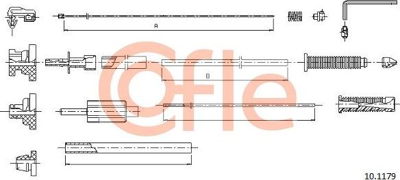 Трос газа Cofle. Артикул 92.10.1179
