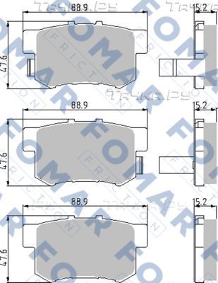 Тормозные колодки Fomar. Артикул FO 933281