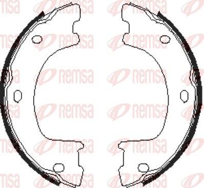 Тормозные колодки (стояночная тормозная система) Remsa. Артикул 4674.00