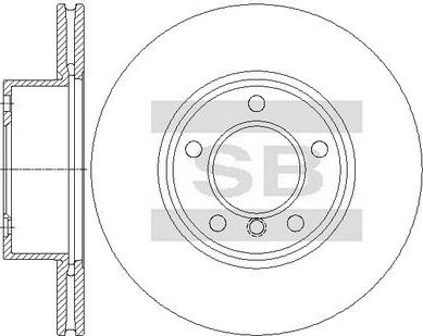 Тормозной диск Sangsin Hi-Q передний для BMW 1 I (E82/E88) 2007-2013. Артикул SD5220