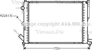Радиатор охлаждения двигателя AVA. Артикул RTA2165