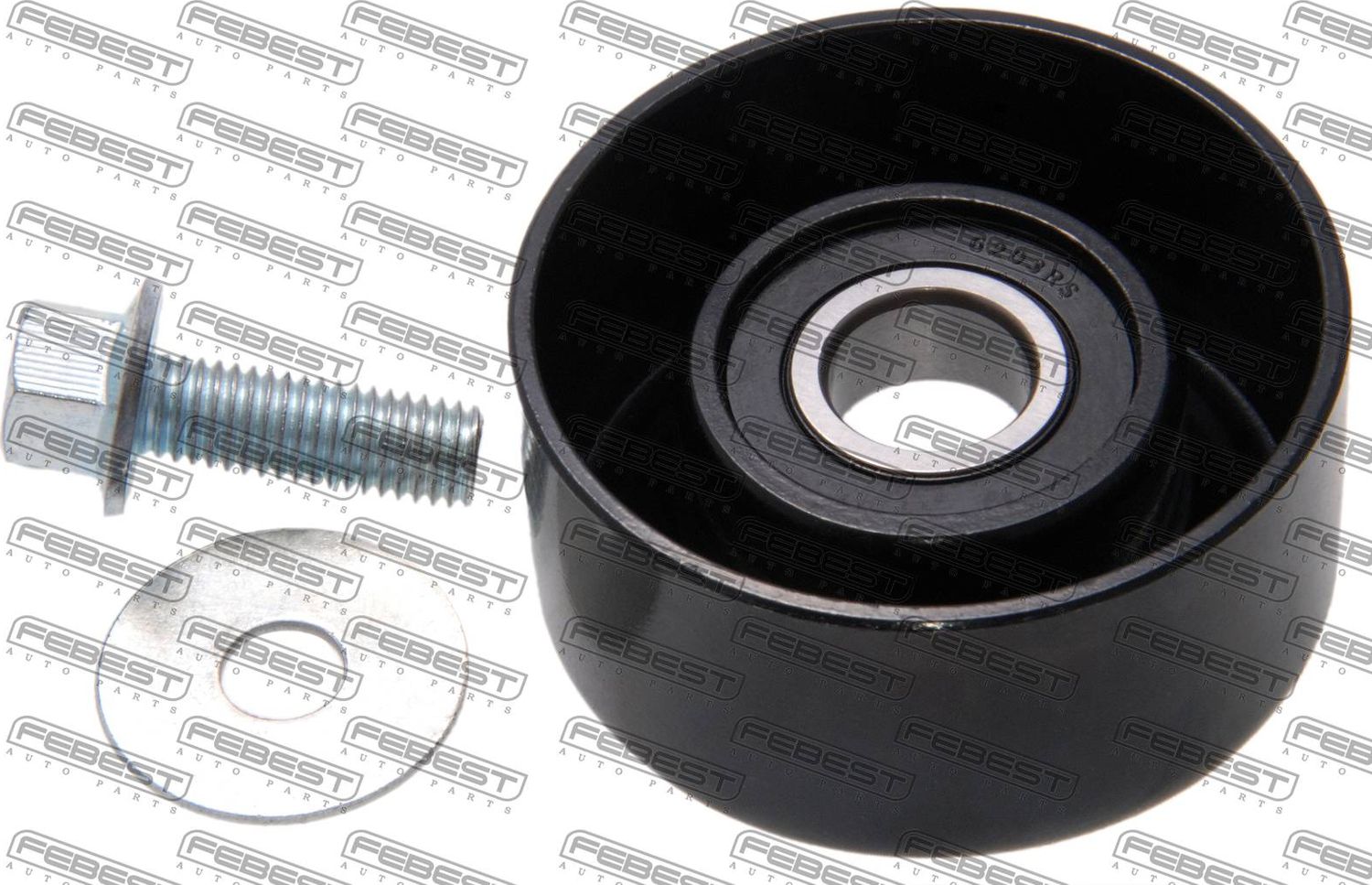 Натяжной ролик (натяжитель) приводного поликлинового ремня Febest. Артикул 0187-ACV40