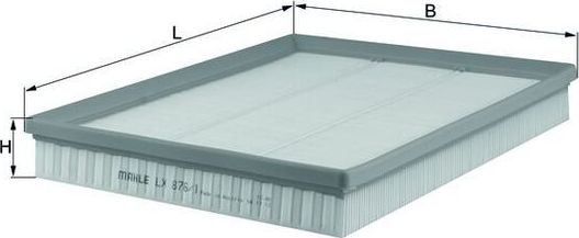 Воздушный фильтр Mahle. Артикул LX 876/1