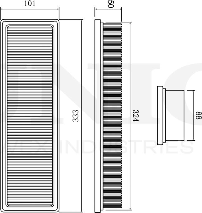 Фильтр воздушный (Unio). Артикул FLT-10127