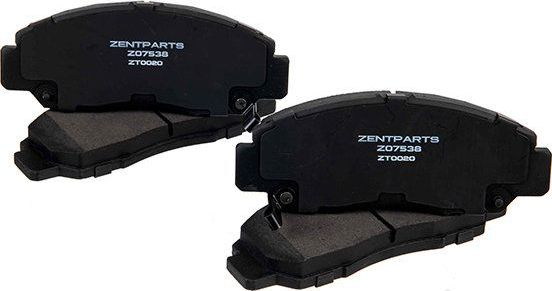 Тормозные колодки Zentparts. Артикул Z07538