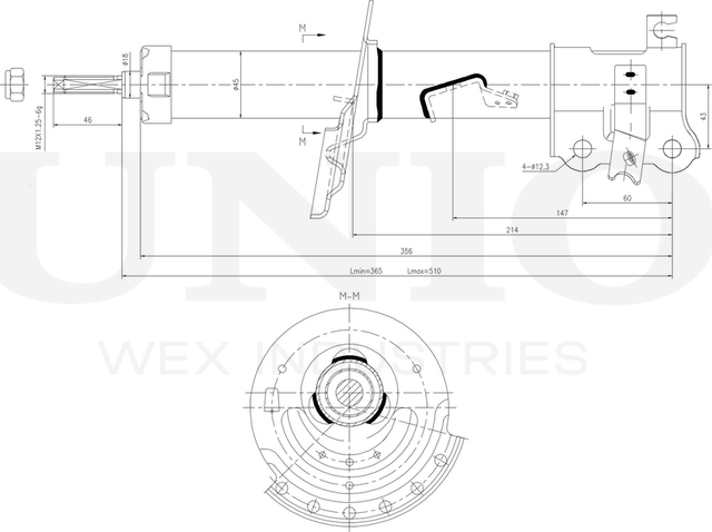Амортизатор подвески (Unio). Артикул SAB-10346