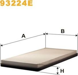 Салонный фильтр WIX Filters. Артикул 93224E
