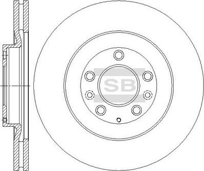 Тормозной диск Sangsin Hi-Q передний для Mazda CX-7 I 2006-2014. Артикул SD4447